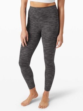 EUC Lululemon Women's Align Pant Leggings 25" Dark Carbon Ice Grey Size 6